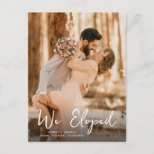 we hebben een romantische trouwaankondiging ontwik briefkaart (Voorkant)