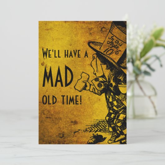 We hebben een slechte oude tijd! (Mad Hatter - gou Kaart (Staand voorkant)