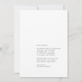 We hebben een stijlvolle, moderne minimalistische  aankondiging (Achterkant)