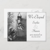 We hebben een thema uitgebannen met een bruiloft aankondigingskaart (Voorkant / Achterkant)