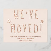 We hebben eenvoudig zwart wit script verplaatst folie uitnodiging briefkaart (Voorkant)