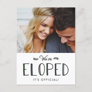 We hebben Eloped Aankondiging van huwelijks uitl