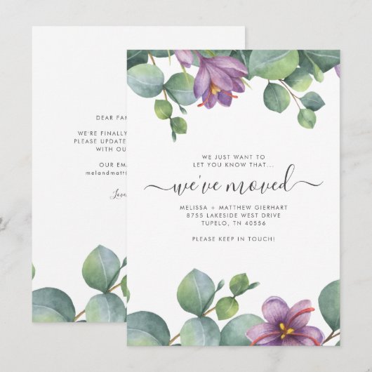 We hebben Eucalyptus Foliage-beweging verplaatst Aankondiging (Voorkant / Achterkant)