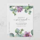 We hebben Eucalyptus Greenery Floral Moving Briefkaart (Voorkant / Achterkant)