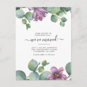 We hebben Eucalyptus Greenery Paars Moving Briefkaart (Voorkant)