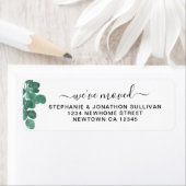 We hebben Eucalyptus retouradres verplaatst Etiket (Insitu)