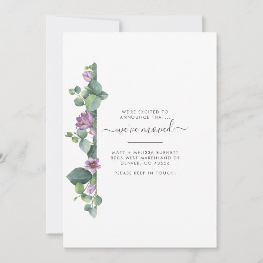 We hebben Eucalyptus verhuisd aankondiging (Voorkant)