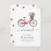 We hebben Floral Bicycle New Address Home Moving v Aankondiging (Voorkant / Achterkant)