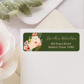 We hebben Floral & Greenery Envelope Nieuw Adres v Etiket