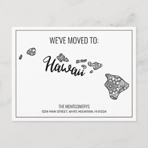 We hebben Floral Mandala Hawaii State verhuisd Aankondigingskaart