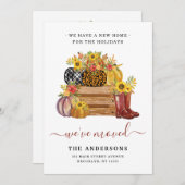 We hebben Floral Pumpkins Sunflower Herfst Moving Aankondiging (Voorkant / Achterkant)