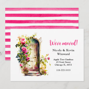 We hebben Floral roze rozen deur verplaatst Aankondiging