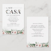 We hebben Floral Rustic New Casa Moving Notitiekaartje (Voorkant / Achterkant)