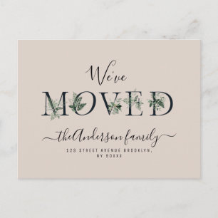 We hebben foliage letters New Home verplaatst Briefkaart