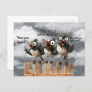 We hebben Funny Birds op Fence Briefkaart verplaat