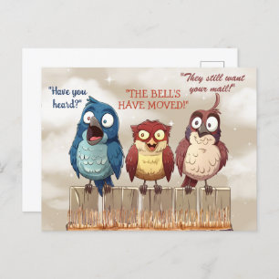 We hebben Funny Birds op Fence verplaatst Briefkaart