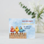 We hebben Funny Birds op Fence verplaatst Briefkaart (Staand voorkant)