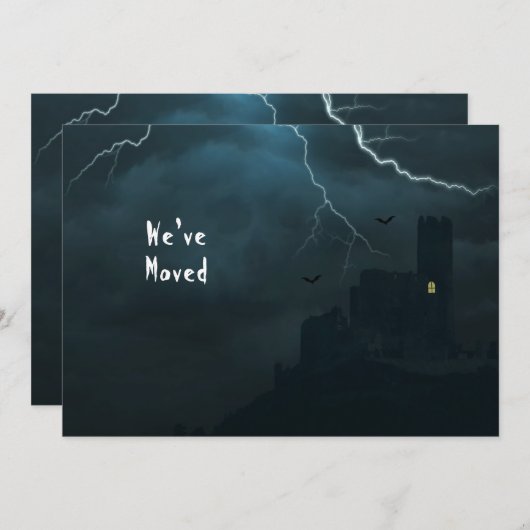 We hebben Funny Spooky New Home Dark Castle verpla Aankondiging (Voorkant / Achterkant)