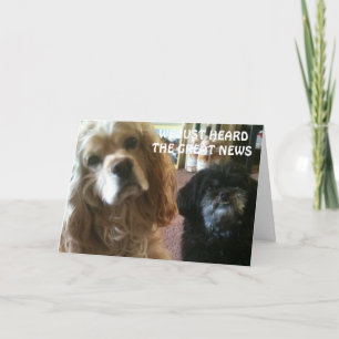 WE HEBBEN GEHOORD AAN DE NIEUWS BIRTHDAY KAART