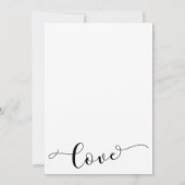 We hebben gehuwd Script Black en White Reception Kaart (Achterkant)