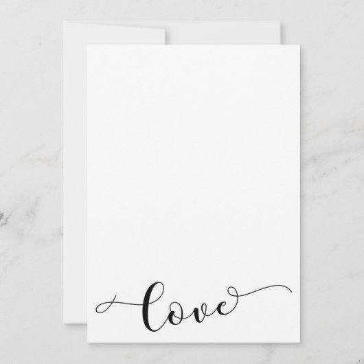 We hebben gehuwd Script Black en White Reception Kaart (Achterkant)