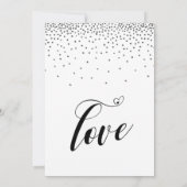 We hebben gehuwde Script Silver Confetti Reception Kaart (Achterkant)