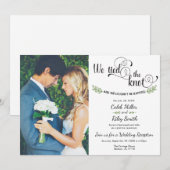 We hebben geknoopt Trouwreceptie Kaart (Voorkant / Achterkant)