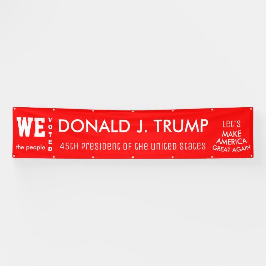 We hebben gestemd over Trump 45e POTUS 2016 Spandoek (Horizontaal)