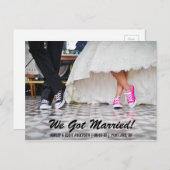 We hebben getrouwd Elopement aankondiging Briefkaa (Voorkant / Achterkant)