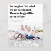 We hebben gevaccineerde funny Photo Holiday Kaart (Voorkant)