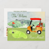 We hebben Golf Cart Greens Retirement Move Aankondiging (Voorkant / Achterkant)