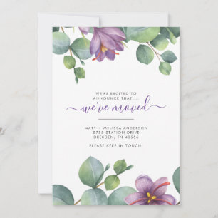 We hebben Greenery Eucalyptus Floral Moving Aankondiging