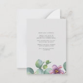 We hebben Greenery Eucalyptus Floral Moving Notitiekaartje (Achterkant)