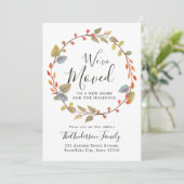 We hebben Herfst herfst Wreath Holiday Moving Aankondiging (Staand voorkant)