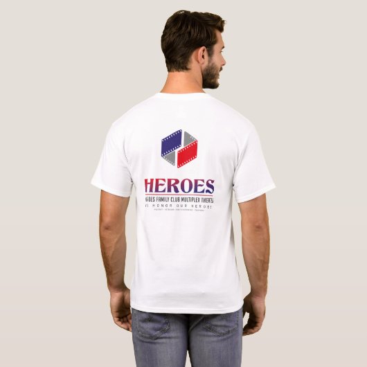 WE HEBBEN HEROES NODIG! T-SHIRT (Achterkant volledig)