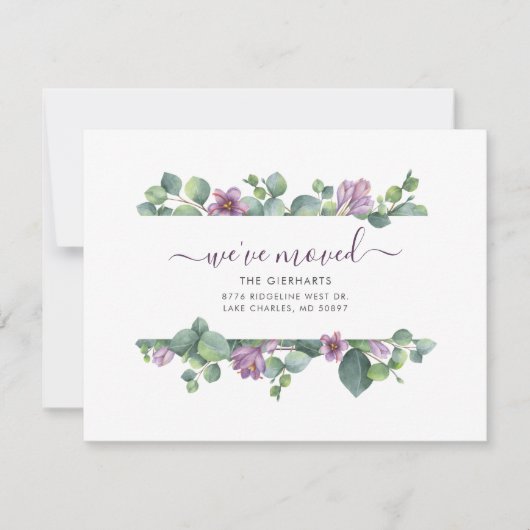 We hebben het adres Eucalyptus Greenery Moving ver (Voorkant)