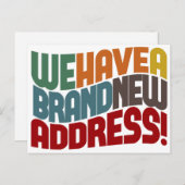 We hebben het adres gewijzigd aankondigingskaart (Voorkant / Achterkant)