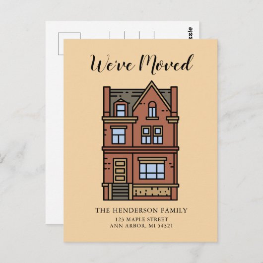 We hebben het Briefkaart 'New Home Moving Announce (Voorkant / Achterkant)