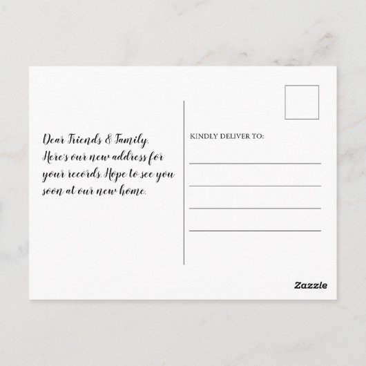 We hebben het Briefkaart 'New Home Moving Announce (Achterkant)