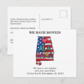 We hebben het Briefkaart van Alabama verplaatst (Voorkant / Achterkant)