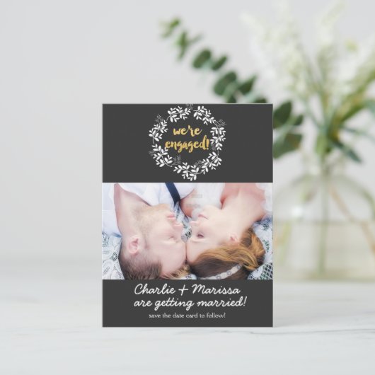 WE HEBBEN HET Briefkaart VAN DE AANkondiging van h (Staand voorkant)