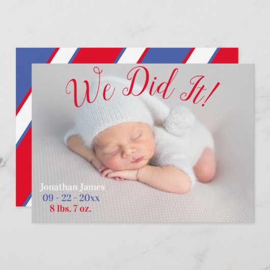 We hebben het foto gemaakt met het script Gender N Aankondiging (Voorkant / Achterkant)