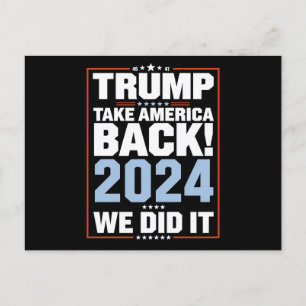 We hebben het gedaan Trump USA Flag President 47 T Briefkaart