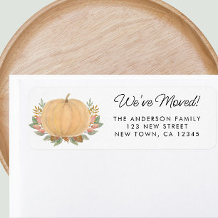 We hebben het Herfst Pumpkin Return-adreslabel ver Etiket