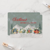 We hebben het kerstdorp verplaatst kaart (Voorkant / Achterkant in situ)