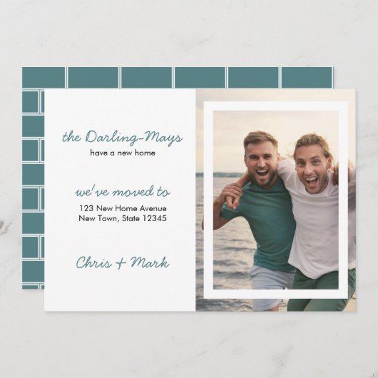 We hebben het moderne nieuwe adres van de Aangepas Aankondiging (Voorkant / Achterkant)