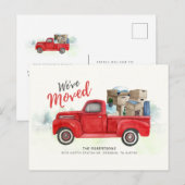 We hebben het nieuwe adres Bewegend Aankondiging P Briefkaart (Voorkant / Achterkant)