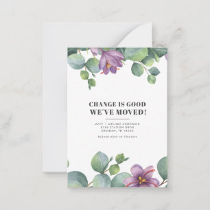 We hebben het nieuwe adres Eucalyptus Greenery Mov Notitiekaartje