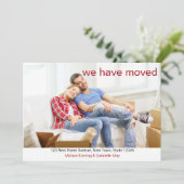 We hebben het nieuwe adres van de aangepaste foto  aankondiging (Staand voorkant)