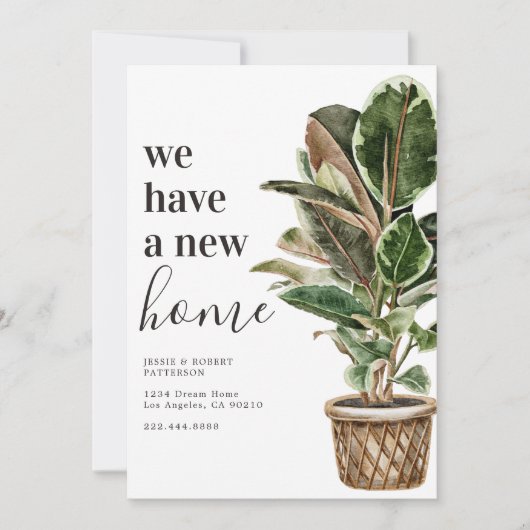 We hebben het nieuwe adres verplaatst aankondiging (Voorkant)